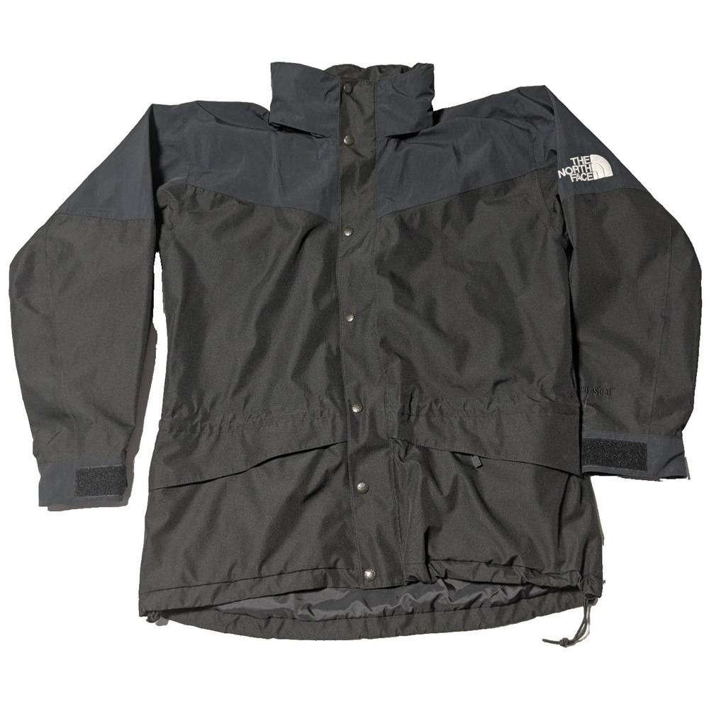 THE NORTH FACE Packable HydroSeal Windbreaker Black Hood - Men Medium EUC